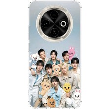 TechTree Tecno Spark 30C Uyumlu Tray Kids K-Pop Grubu ve Skzoo Temalı Baskılı Silikon Kılıf