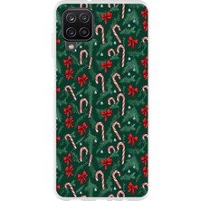 TechTree Samsung Galaxy A22-M22-M32 Uyumlu Yılbaşı Çam Ağacı ve Baston Şeker Baskılı Silikon Kılıf