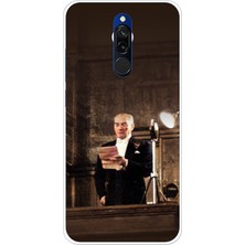 TechTree Redmi 8 Uyumlu Atatürk Ilk Meclis Konuşması Baskılı Silikon Kılıf