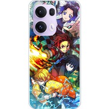 TechTree Oppo Reno 13 Pro Uyumlu Demon Slayer Efsanesi:iblis Avcıları Baskılı Silikon Kılıf