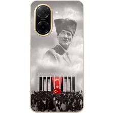 TechTree Redmi A5 Uyumlu Bulutların Üzerindeki Lider Kalpaklı Atatürk Baskılı Silikon Kılıf