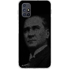 TechTree Samsung Galaxy M51 Uyumlu Gençliğe Hitabe Yazılı Atatürk Silüeti Baskılı Silikon Kılıf
