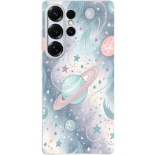 TechTree Samsung Galaxy S25 Ultra Uyumlu Soft Renkli Gezegenler Baskılı Silikon Kılıf