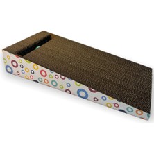 Feyza Design Doğal Kedi Otlu ve Zilli Toplu Tırmalama Kartonu 43 cm