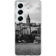 TechTree Tecno Camon 40 Pro Uyumlu Galata Kulesi ve Deniz Manzaralı Baskılı Silikon Kılıf