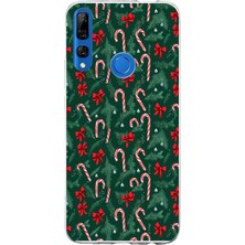 TechTree Huawei Y9 Prime (2019) Uyumlu Yılbaşı Çam Ağacı ve Baston Şeker Baskılı Silikon Kılıf