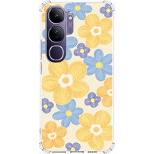 TechTree Vivo V40 Lite Uyumlu Soft Pastel Çiçek Bahçesi Baskılı Silikon Kılıf