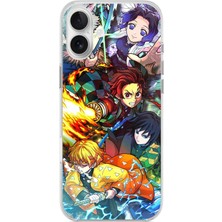 TechTree iPhone 16 Plus Uyumlu Demon Slayer Efsanesi:iblis Avcıları Baskılı Silikon Kılıf