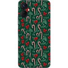 TechTree Tecno Spark 9 Pro Uyumlu Yılbaşı Çam Ağacı ve Baston Şeker Baskılı Silikon Kılıf