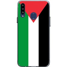 TechTree Samsung Galaxy A20S Uyumlu Filistin Bayrağı Baskılı Silikon Kılıf