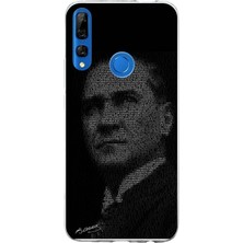 TechTree Honor 9x Uyumlu Gençliğe Hitabe Yazılı Atatürk Silüeti Baskılı Silikon Kılıf