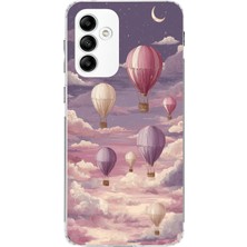 TechTree Samsung Galaxy A05S Uyumlu Mor Gökyüzü ve Uçan Balon Baskılı Silikon Kılıf