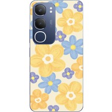 TechTree Vivo Y19S Uyumlu Soft Pastel Çiçek Bahçesi Baskılı Silikon Kılıf