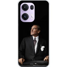 TechTree Oppo Reno 13 Pro Uyumlu Ufka Bakan Lider Atatürk Baskılı Silikon Kılıf