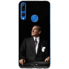 TechTree Huawei Y9 Prime (2019) Uyumlu Ufka Bakan Lider Atatürk Baskılı Silikon Kılıf