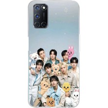 TechTree Oppo A52-A72-92 Uyumlu Tray Kids K-Pop Grubu ve Skzoo Temalı Baskılı Silikon Kılıf