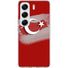 TechTree Tecno Camon 40 Pro Uyumlu Türkiye Harita Detaylı Türk Bayrağı Baskılı Silikon Kılıf