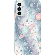 TechTree Samsung Galaxy M14 Uyumlu Soft Renkli Gezegenler Baskılı Silikon Kılıf