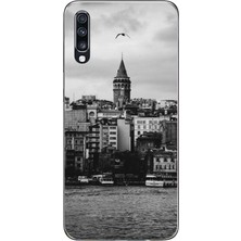 TechTree Samsung Galaxy A70 Uyumlu Galata Kulesi ve Deniz Manzaralı Baskılı Silikon Kılıf