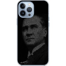 TechTree iPhone 13 Pro Max Uyumlu Gençliğe Hitabe Yazılı Atatürk Silüeti Baskılı Silikon Kılıf