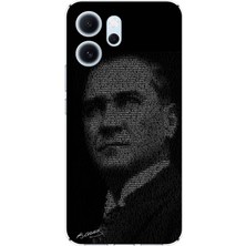 TechTree Oppo Reno 14F Uyumlu Gençliğe Hitabe Yazılı Atatürk Silüeti Baskılı Silikon Kılıf