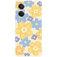 TechTree Oppo A3 Uyumlu Soft Pastel Çiçek Bahçesi Baskılı Silikon Kılıf