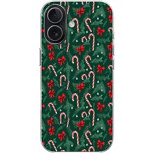 TechTree iPhone 17 Uyumlu Yılbaşı Çam Ağacı ve Baston Şeker Baskılı Silikon Kılıf