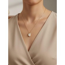 Toka Delisi Altın Kaplama Zincir Sedefli Kolye