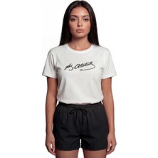 Color Luxe ''k. Atatürk'' Imzalı Minimalist Baskılı %100 Pamuk Rahat Kesim Premium Kadın Tişört