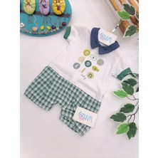 Elefin Baby Pötikareli Clup Yaka Bebek Tulum 3-6  Ay