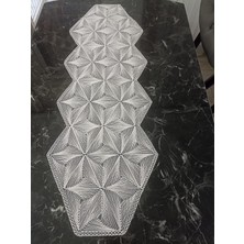 Lavanderi Fransız Dantelli Tek Parça Runner, Masa&sehpa Örtüsü, Çeyizlik Runner