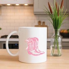 Need Shops Fiyonklu Çizme Baskılı Porselen Kupa