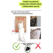Feyza Design Doğal Sisal Kedi Tırmalama Matı 60X40 Cm, Çok Yönlü Kullanım, Otlu Zemin Uyumlu