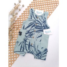 Yaprak Desenli Yeşil Tulum 3-6 Ay