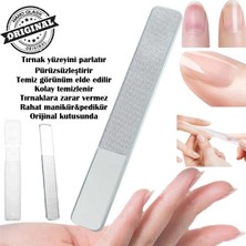 Parlak ve Pürüzsüz Tırnaklar Için Cam Tırnak Törpüsü ve Parlatıcı Seti