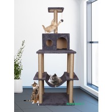 Feyza Design Yüksek Tırmalama ve Oyun Platformu, Dayanıklı ve Eğlenceli Kedi Evi