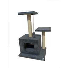 Feyza Design Renkli Yuvalı Kedi Evi ve Tırmalama Platformu, Eğlenceli Tasarım