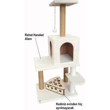 Feyza Design Renkli Kedi Tırmalama ve Oyun Evi, Eğlenceli ve Rahat Tasarım