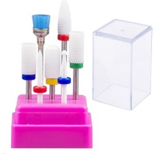 Seramik Törpü Uçları 7'li Set, Elektrikli Manikür Makinesi Için Yedek Aksesuar