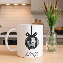 Need Shops Siyah Disko Topu Baskılı Porselen Kupa