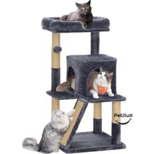 Feyza Design Teraslı Dekoratif Kedi Tırmalama Evi, Şık ve Rahat Tasarım