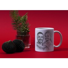 Need Shops Karakalem Baskılı Porselen Kupa