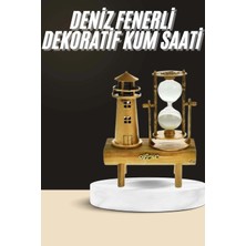 TE Dükkan Dekoratif Kum Saati Deniz Feneri Retro Masa Hediyeli Eşya