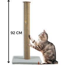 Feyza Design Geniş 90 cm Kedi Tırmalama Tahtası, Minderli ve Rahat Yüzey