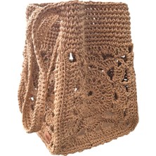 Mukun Dünyası Desenli Hasır Çanta