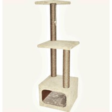 Feyza Design 3 Katlı Kedi Evi ve Tırmalama Tahtası, Konforlu ve Eğlenceli Alan