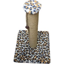 Feyza Design 47 cm Leopar Desenli Kedi Tırmalama Tahtası Eğlenceli ve Sağlıklı Kullanım