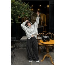 BSBSPOR Kadın Bol Kesim Şardonlu Kışlık Eşofman Altı Pamuk-Polyester Malzeme Esnek Özellik