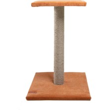 Feyza Design Turuncu Kedi Tırmalama Tahtası, Platform ve Ince Boru Tasarımı