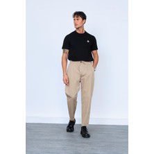 Koyu Krem Cotton Boyfriend Pantolon